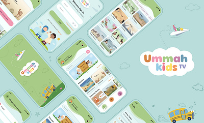 Ummah Kids Application graphic design mobile app ui