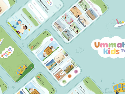 Ummah Kids Application graphic design mobile app ui