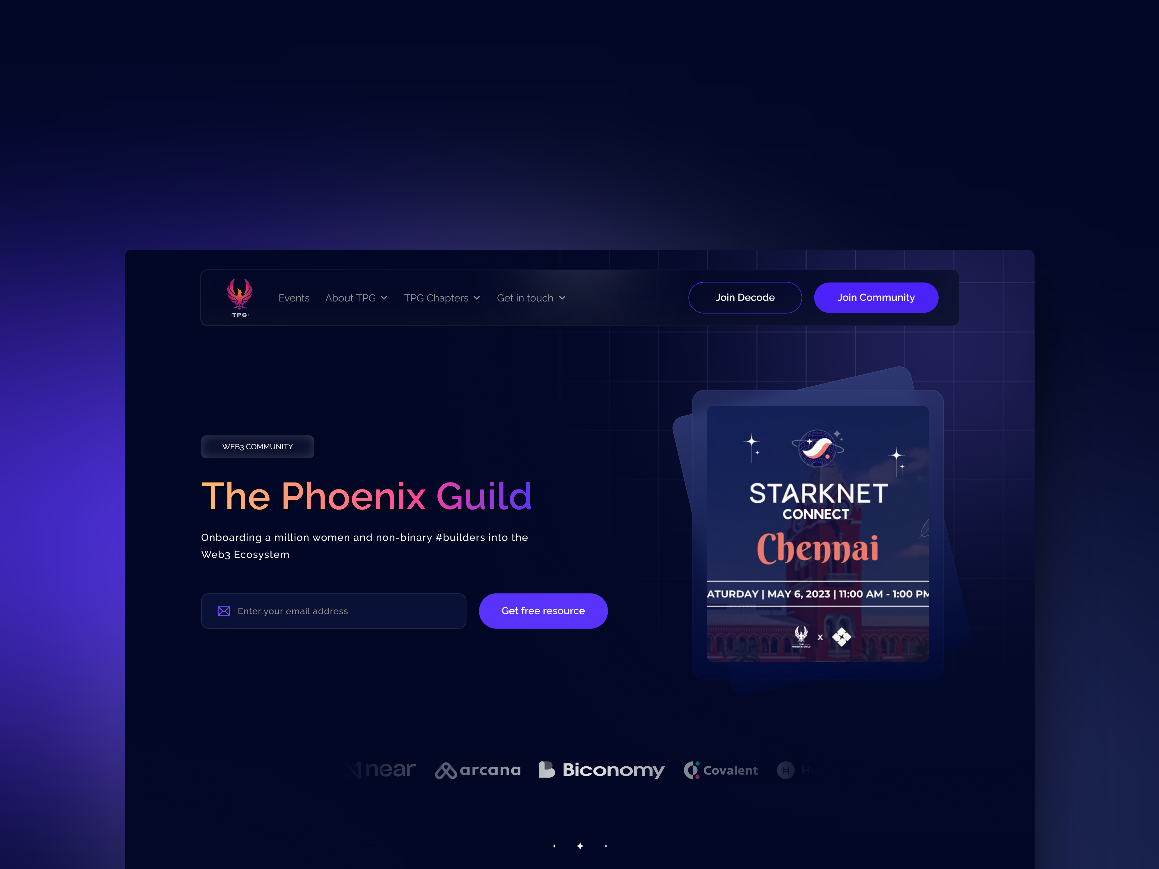 Community landing page color dailyui design typography ui