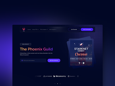 Community landing page color dailyui design typography ui