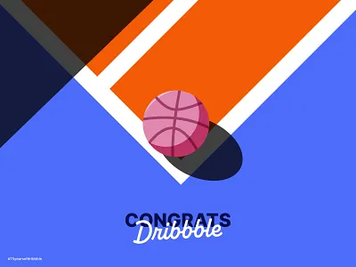 Congrats Dribbble anniversary basketball basketball illustration branding design designerachit digital art dribbble editorial flat art flat illustration graphic design hello dribbble icon design illustration logo logo art logo design vector illustration