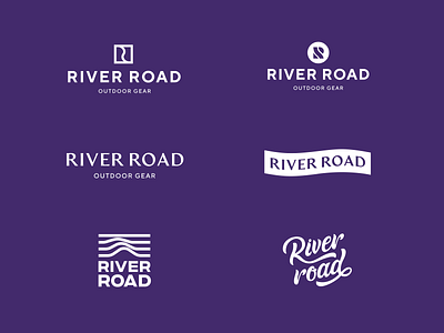 River Road Logo Exploration branding exploring gear lettering lifestyle logo concept logo design logo exploration logotype mark marks outdoor river road typography