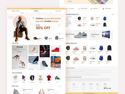 E-commerce Landing Page UI Design color ecommerce figma landing page ui prototype ui ux website design