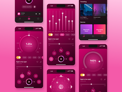 Equalizer Music App app application clean design equalizer interface music radio ui ux