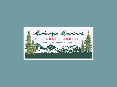 Mackenzie Mountains Clothing Tag art branding design illustration mountains pine trees vector vintage