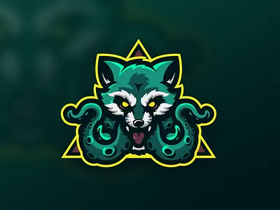 Raccoon - esport logo cthulhu design esport esport logo logo merch raccon sport logo