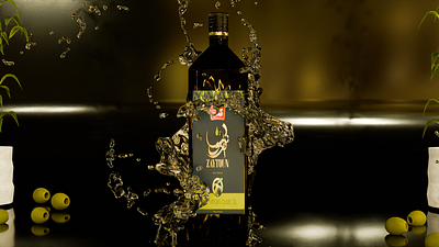 3D Product Viusalization ( Olive Oil Client Work) 3d animation branding