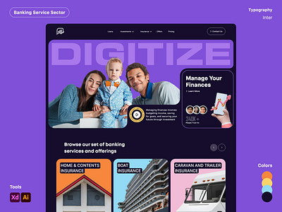 Banking, Financial Services and Insurance Web Design - DIGITIZE bank banking banking web design bfsi branding digital bank finance finance services finance website financial fintech insurance investment mobile app money money management payment web design transaction web app website design