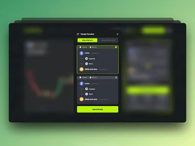 Swap Routes for Wallet app crypto dapp digital swap ui ux wallet web website design