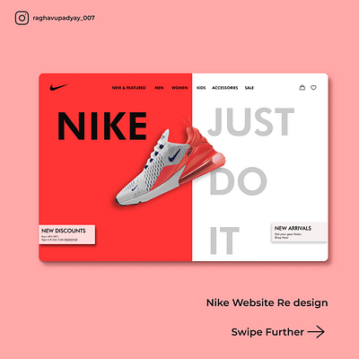 Nike Website Redesign animation branding design graphic design illustration inspiration logo ui ux vector