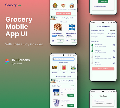 Grocery Mobile App UI figma mobile mockup ui ux