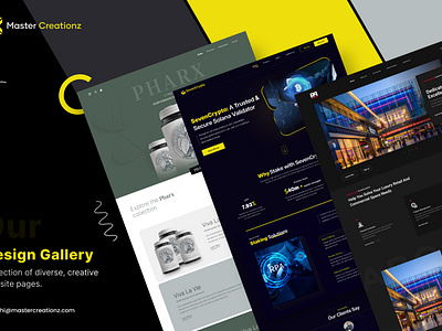 Collection of Landing pages: website design crypto website daily ui digital presence interface landing page design master creationz modern design motion graphics product design product website prototype real state website design sales pages ui uiux web web design website design website ui website ux