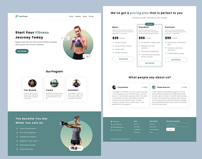 Healthweb - Fitness Landing Page fitness gym landing page ui website