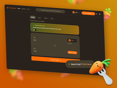 CarrotSwap - 🌟 Web3 Chain Swap UI/UX🌟 app blockchain concept crypto design swap ui ux web3 webapp