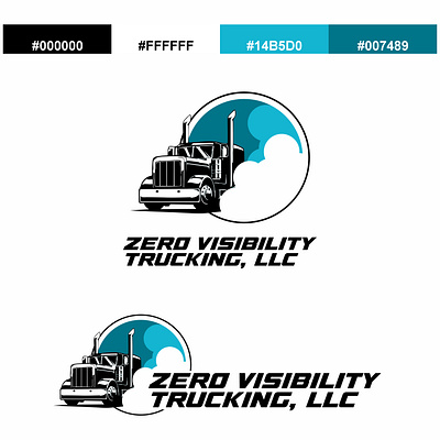 LOGO - Zero Visibility Trucking, LLC graphic design logistics logo logo design trucking