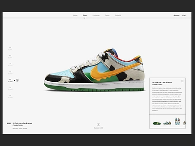 Trainer Drops, Nike E-commerce design ecommerce interaction interface design limited edition minimal nike product shop sneakers ui ux