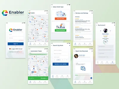 Enabler | Mobile App Design landing page design mobile app design ui design ux design web page design