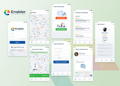 Enabler | Mobile App Design landing page design mobile app design ui design ux design web page design