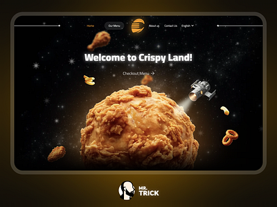 Crispy Land: Innovative UI Design for a Space-Themed Food Delive crispy crispy land space uae ui design