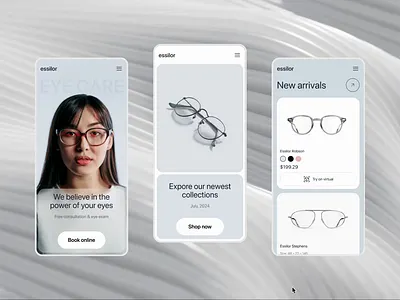 Glasses E-commerce website concept e commerce glasses uidesign