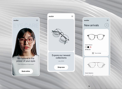 Glasses E-commerce website concept e commerce glasses uidesign