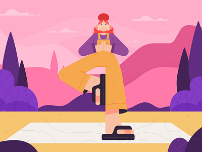 Yoga art character characters design digitalart dribbble graphic design illustration illustrator meditation vectorart yoga