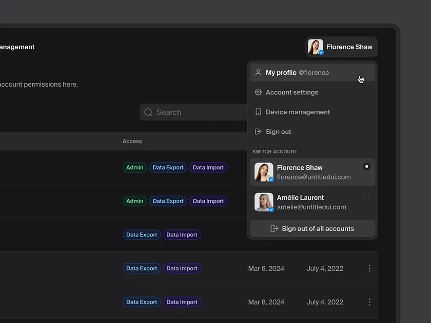 Browse thousands of User Management UI images for design inspiration ...
