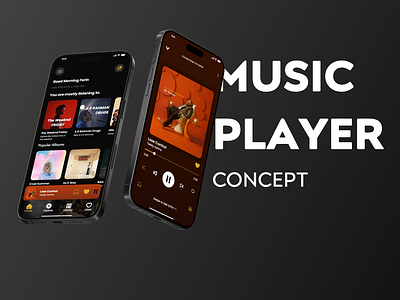 Music Player App #DailyUI #009 concept dailyui mockup music music player musicplayer player ui