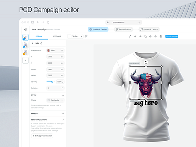 POD Campaign Editor campaign personalized pod product design