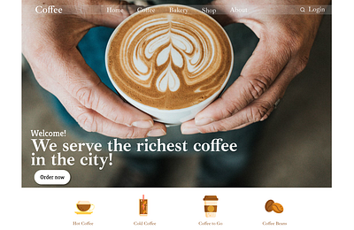 Daily UI Challenge #003 branding coffee love graphic design landing page logo ui user experience