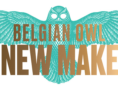 Belgian owl alcohol bottle branding label owl whisky