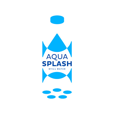 Aqua Splash aqua bottle brand design brand identity drink drop logo logotype packaging splash visual identity water