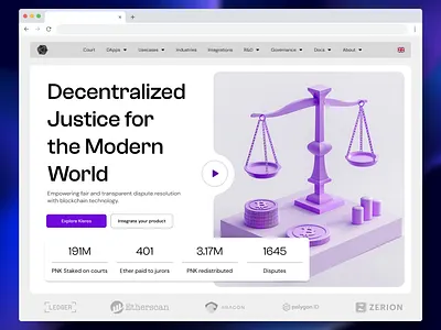 Kleros Website Redesign binance branding crypto cryptocurrency decentralization defi justice minimalism monotone ui user experience web design web3