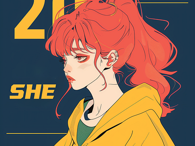 20 years old girl graphic design