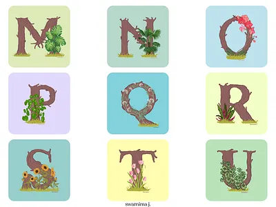 36 days of type 2023 - House plants edition M-U 36 days 36 days of type 36daysoftype design digital illustration houseplants illustration illustrator plant illustration plant lover procreate procreate art typography