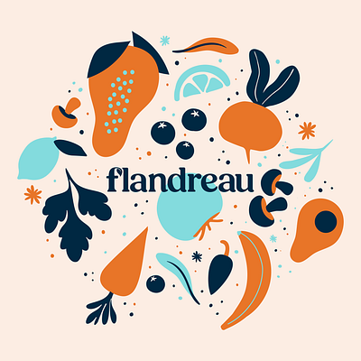 Flandreau - Family Meals - Logo Design & Branding art brand identity branding branding design design designer food food business food logo graphic design illustration logo logo design logo identity logos pattern pattern design retro logo vector