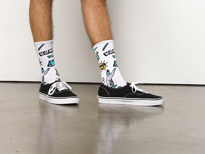 Vans Winter Apparel apparel branding cartoon character design character illustration christmas digital illustration fashion illustration socks vans winter