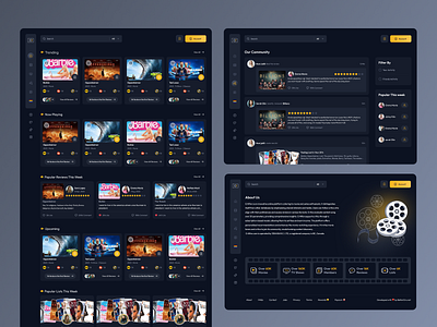 Movie Website community film movie netflix series tv shows ui uiux web design website