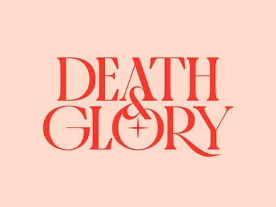 Death & Glory ampersand antique branding emblem lettering logo red typography