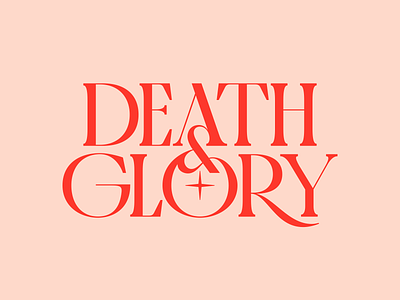 Death & Glory ampersand antique branding emblem lettering logo red typography
