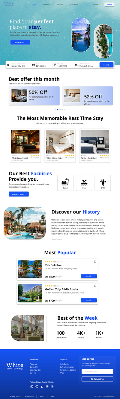 Hotel Booking web design