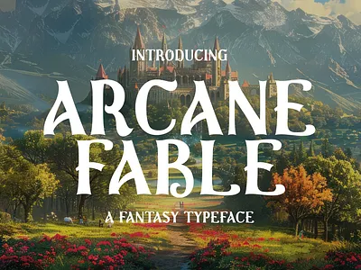 Arcane Fable - Fantasy Inspired Typeface fantasy chapter heading font