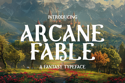 Arcane Fable - Fantasy Inspired Typeface fantasy chapter heading font