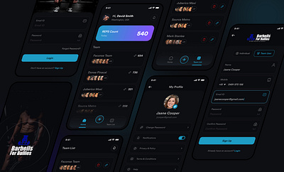 Barbells For Bullies - App Design & Devevlopment design mobile mobile app ui