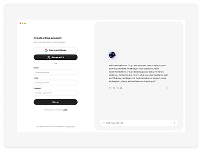 Create account — Untitled UI ai ai assistant artificial intelligence assistant chat chatbot create account figma design system form llm log in login onboarding sign in sign up signin signup