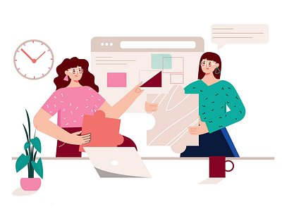 Teamwork 2D Animation 2d animation collaboration communication cooperation flat illustration leadership meeting motion success team teamwork woman work working process workplace