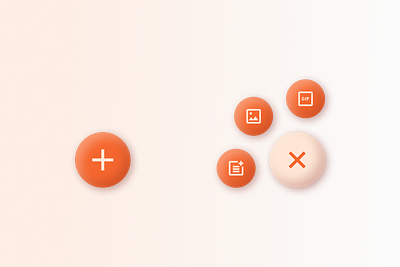 Create New #DailyUI #90 app button buttons create new dailyui design floating button new newpost ui ux