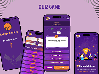 Football Quiz Game App appui appuiux design game game ui mobile app quiz quizapp ui uiux website