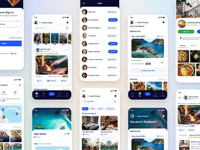 Travel & Explore Application Design app graphic design mobile travel ui