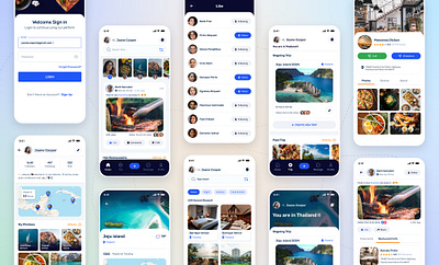 Travel & Explore Application Design app graphic design mobile travel ui